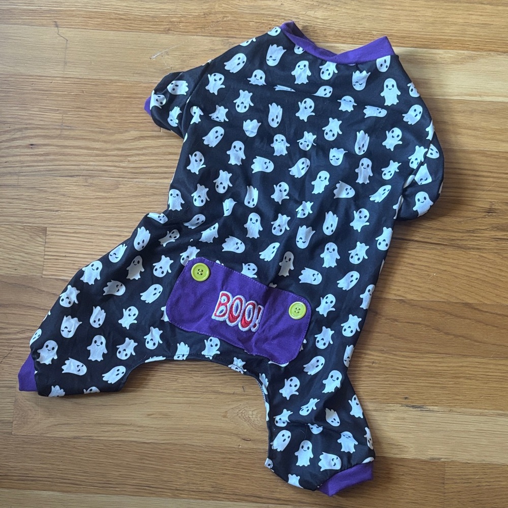 Ghost print dog Halloween pajama NWOT